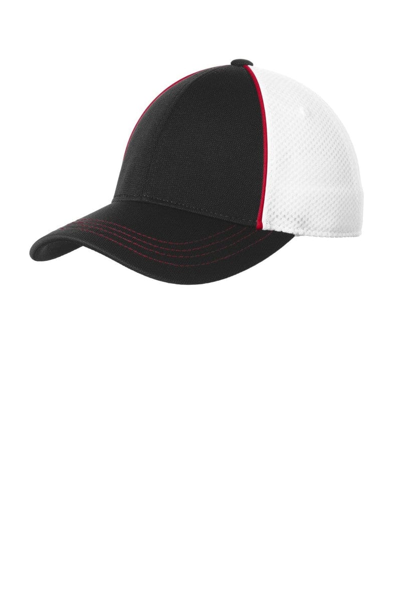 Sport-Tek Headwear Sport-Tek STC29: Piped Mesh Back Cap