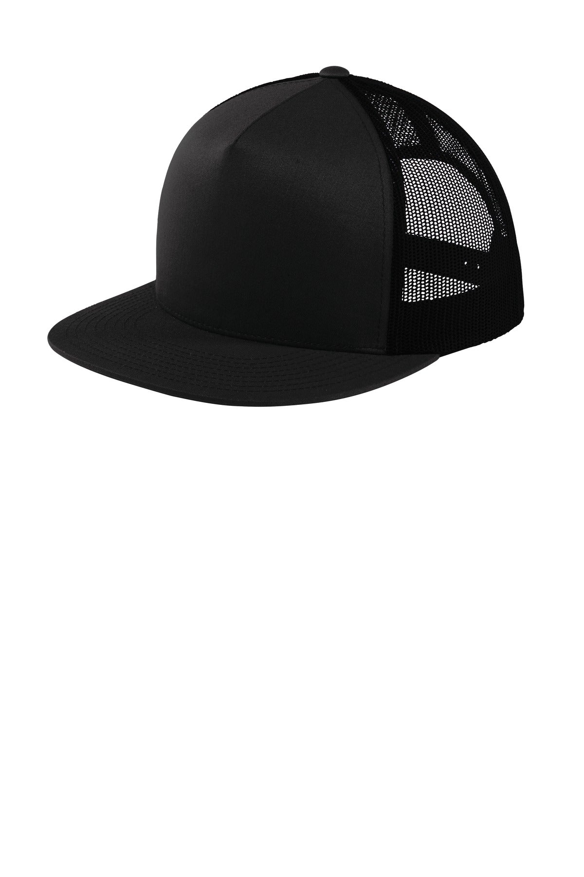 Sport-Tek Headwear Sport-Tek STC38 Yupoong 5-Panel Classic Trucker Mesh Back Cap