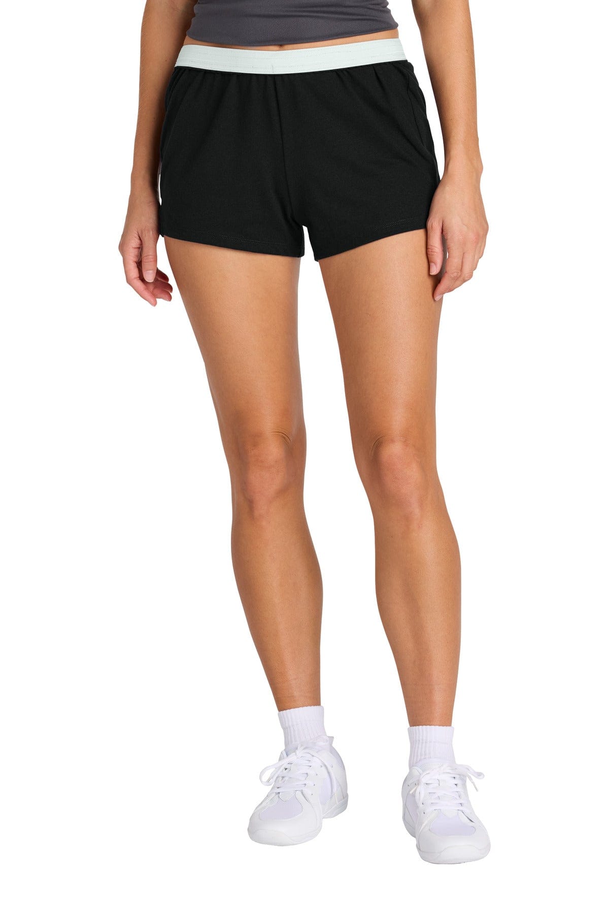 Sport-Tek ® Women's Jersey Knit Squad Short LST311 in Black