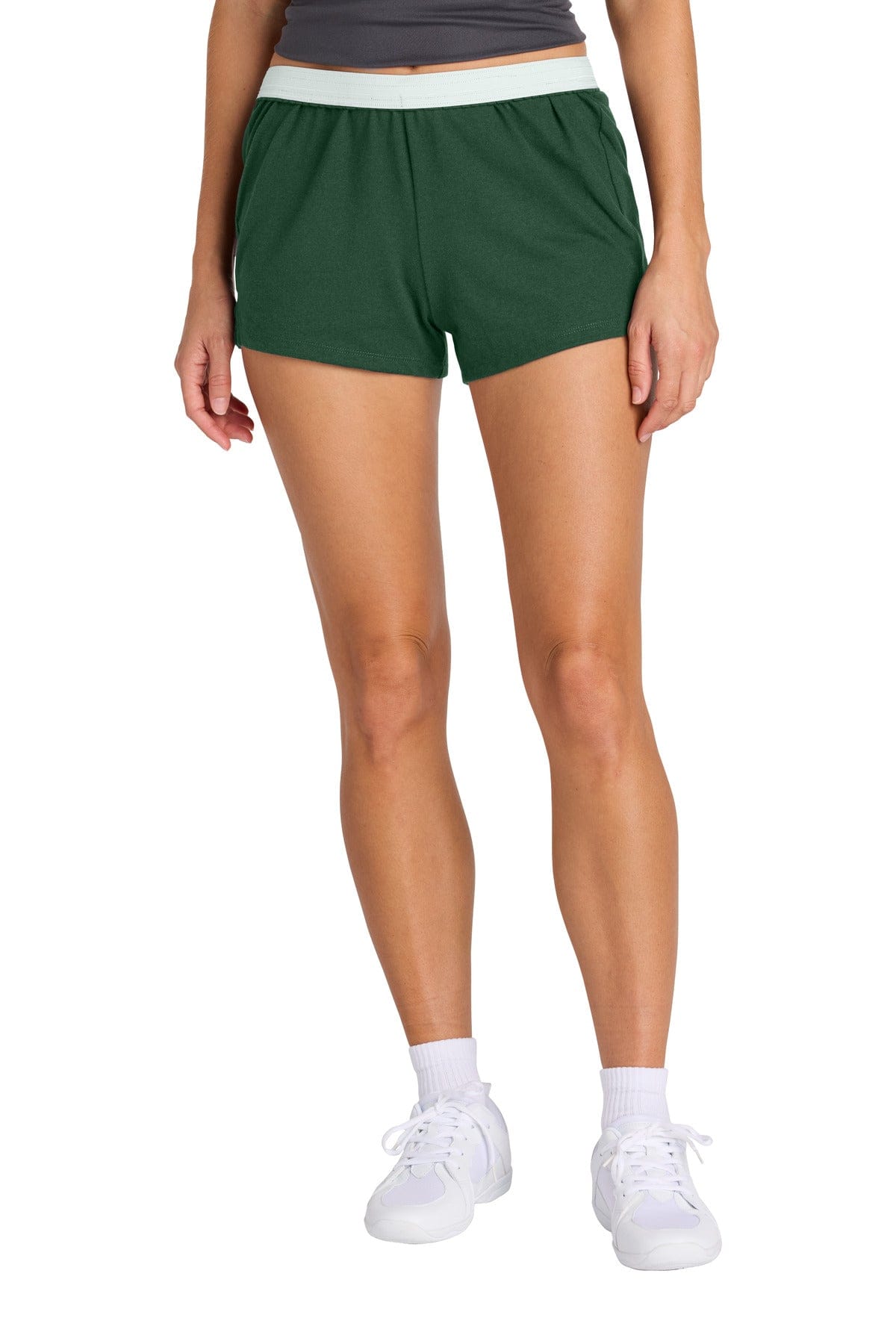 Sport-Tek ® Women's Jersey Knit Squad Short LST311 in Forest Green