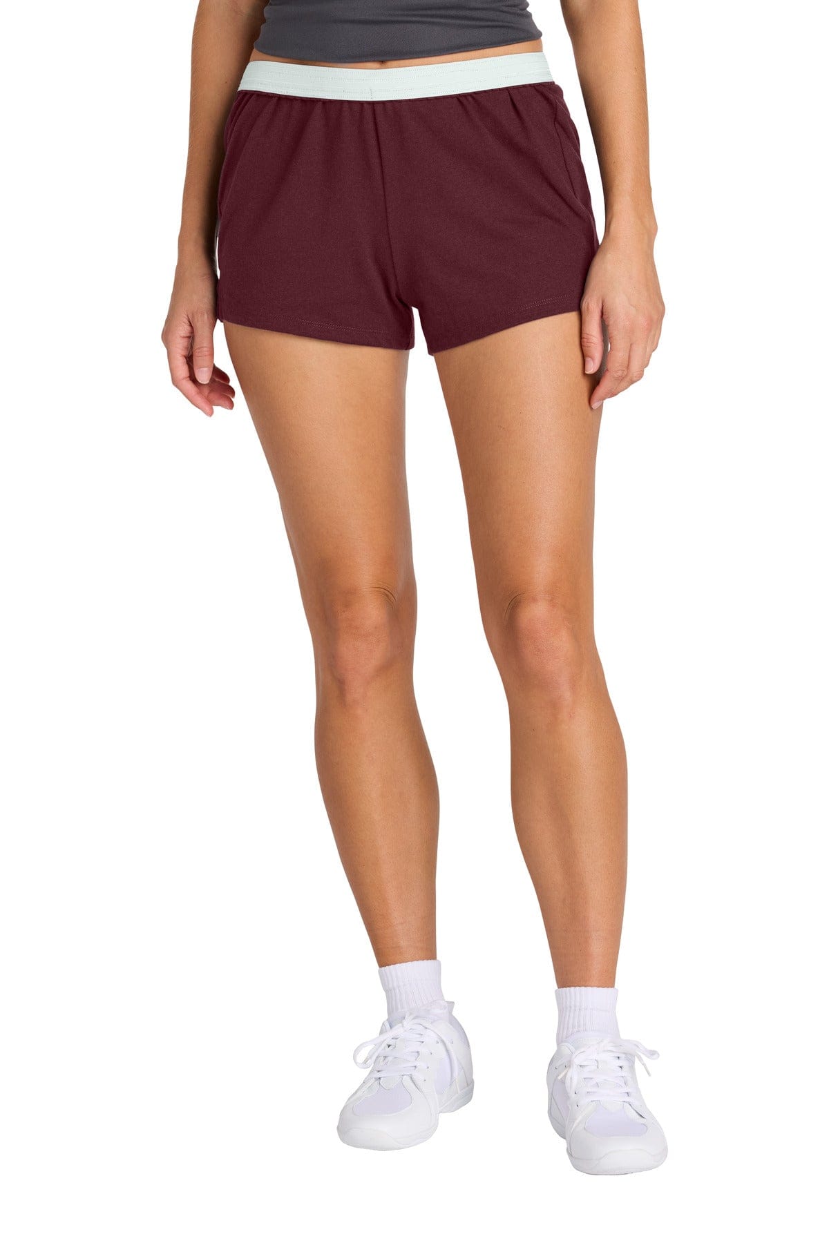 Sport-Tek ® Women's Jersey Knit Squad Short LST311 in Maroon