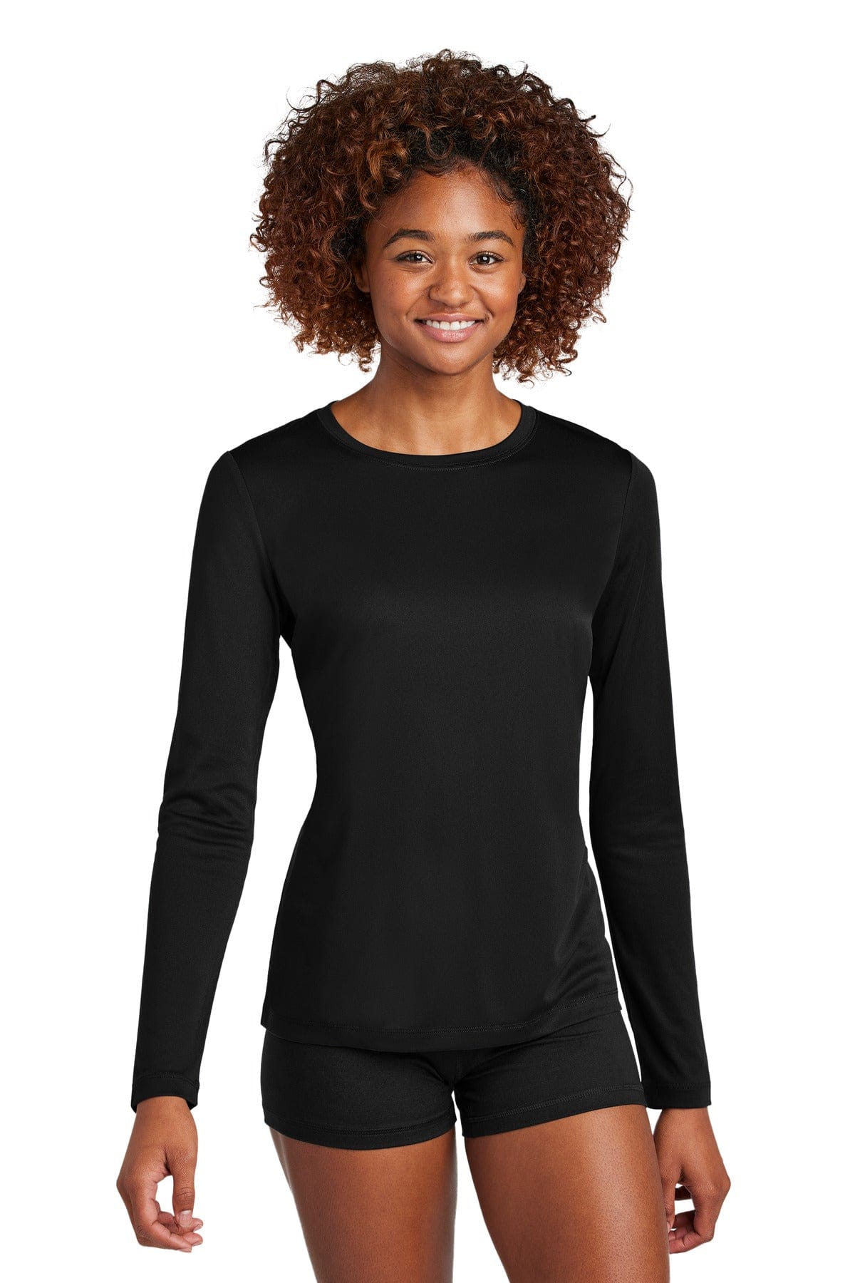 Sport-Tek ® Women's Posi-UV ® Pro Long Sleeve LST420LS in Black