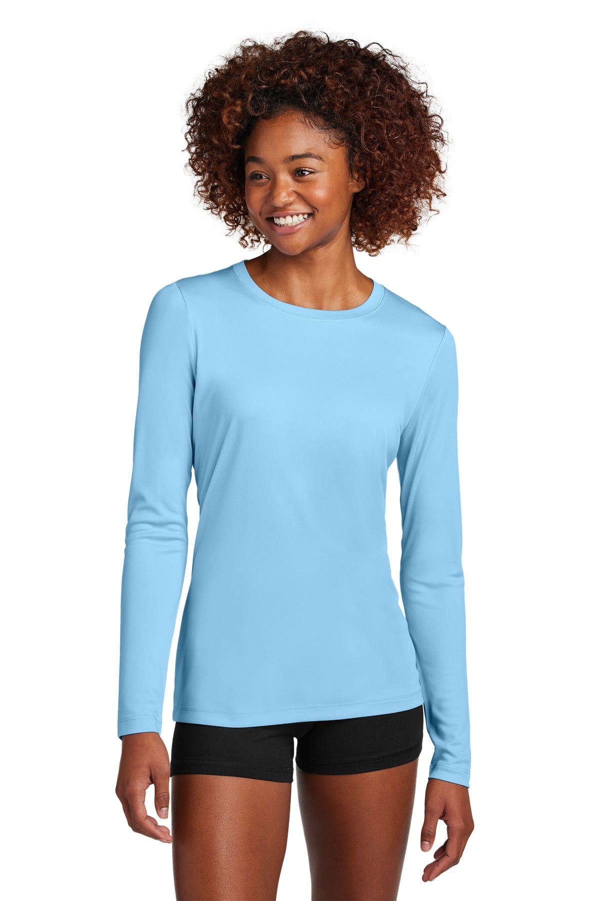 Sport-Tek ® Women's Posi-UV ® Pro Long Sleeve LST420LS in Light Blue