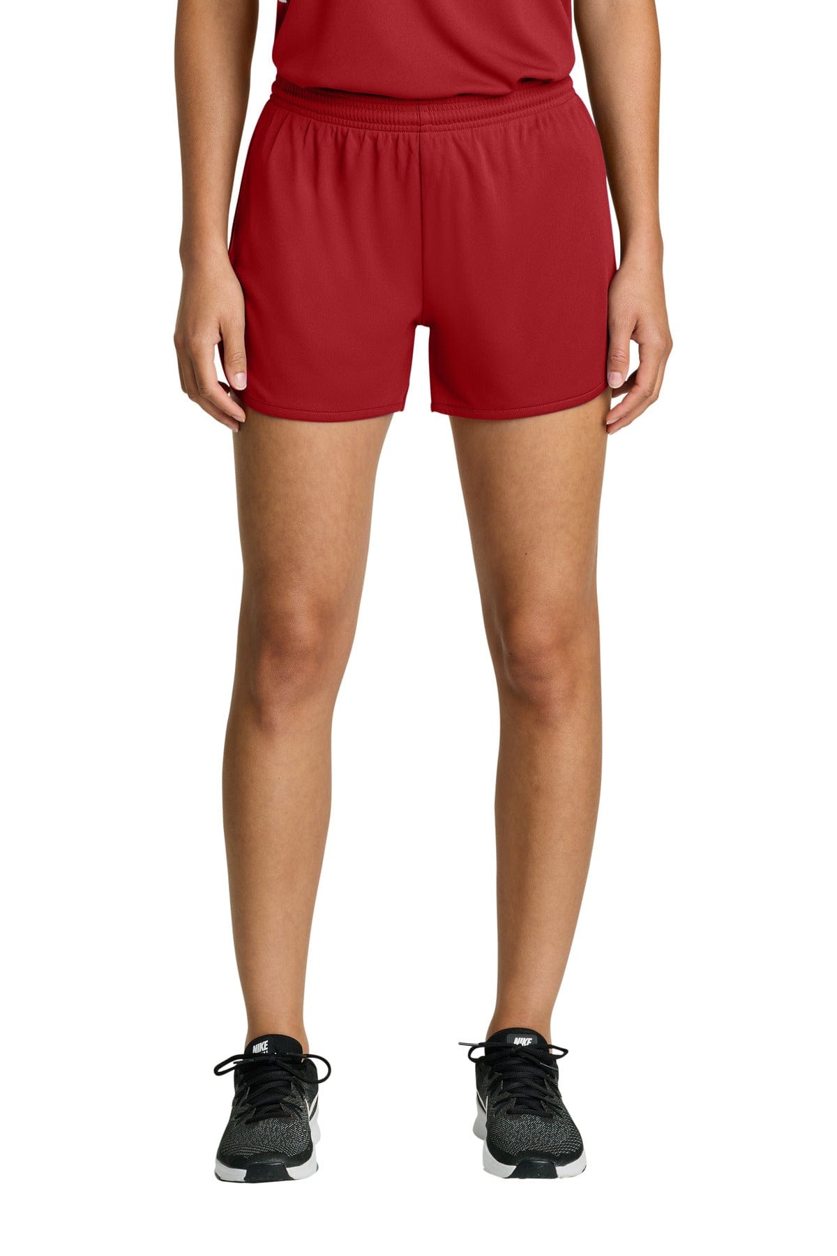 Sport-Tek ® Women's Club 3' Track Short LST447 in Deep Red