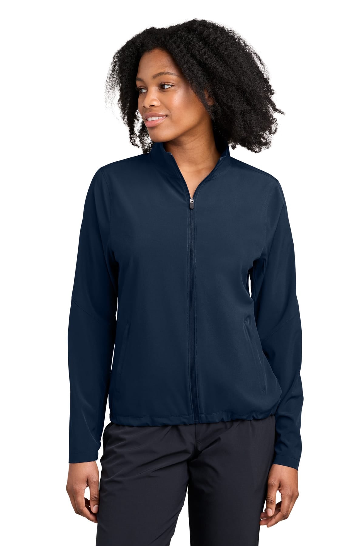 Sport-Tek LST480 XS / True Navy Sport-Tek LST480 Women's Stretch Woven Jacket, 3.5 oz