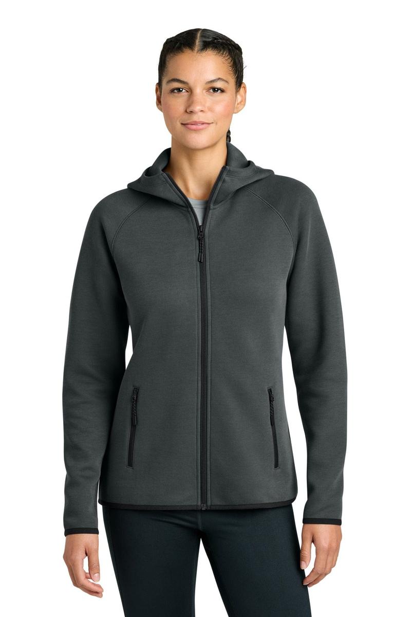 Sport-Tek Women's Phenom Full-Zip Hoodie LST840 in Iron Grey