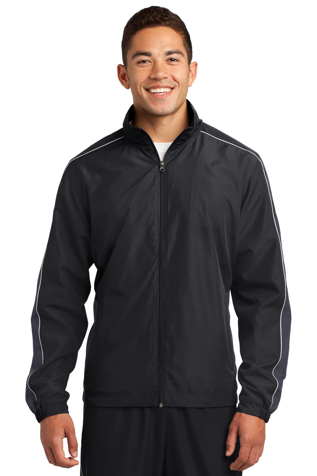 Sport-Tek Outerwear DISCONTINUED  Sport-Tek ®  Piped Colorblock Wind Jacket. JST61