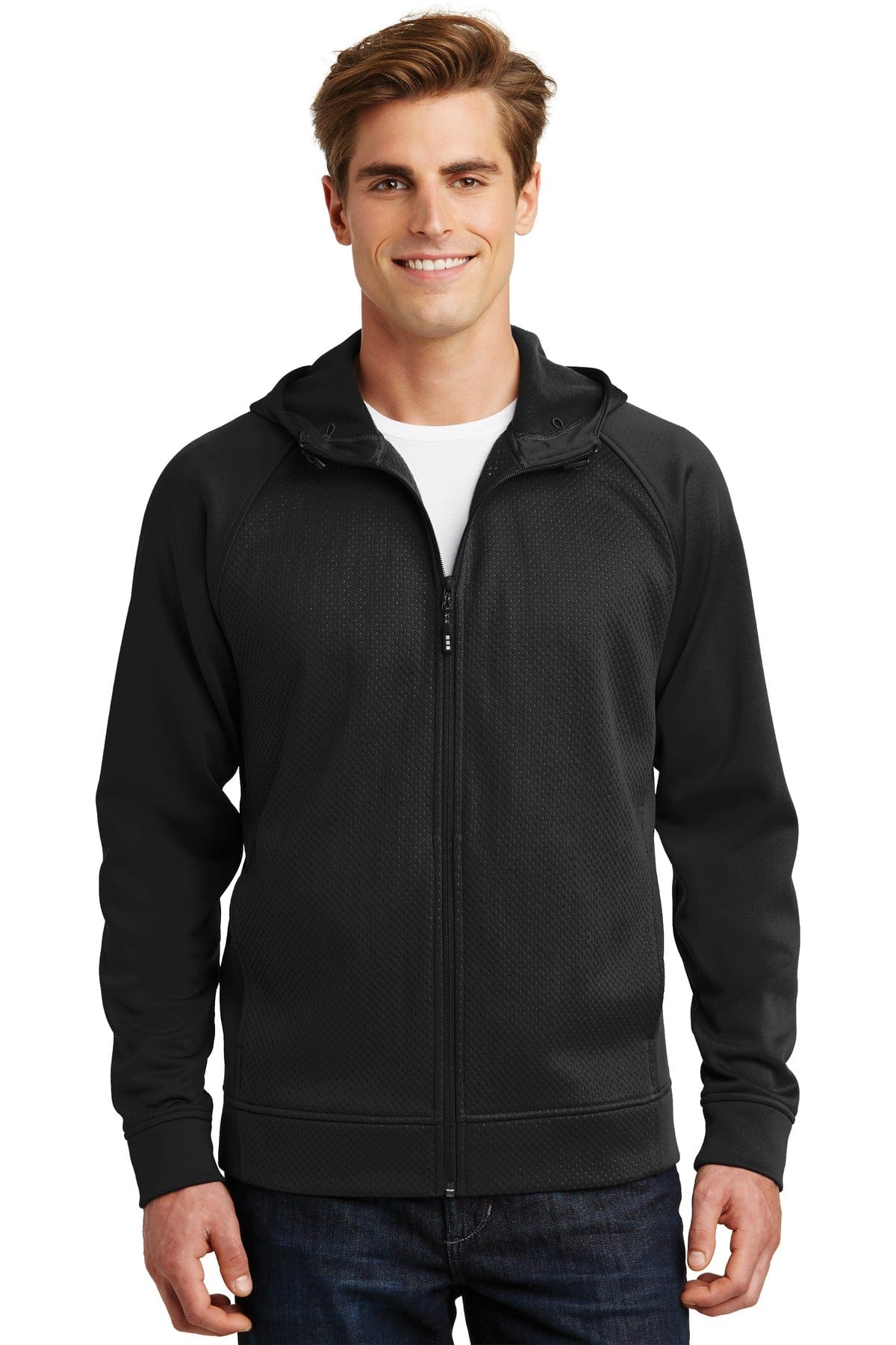 Sport-Tek Outerwear DISCONTINUED  Sport-Tek Rival Tech Fleece Full-Zip Hooded Jacket. ST295