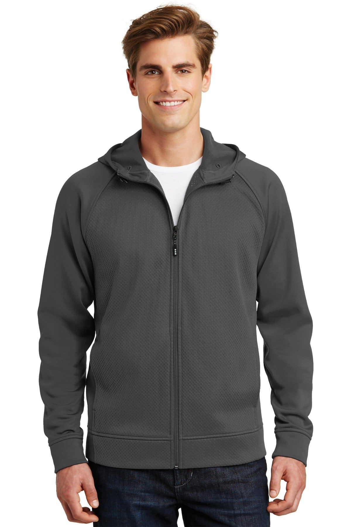 Sport-Tek Outerwear DISCONTINUED  Sport-Tek Rival Tech Fleece Full-Zip Hooded Jacket. ST295