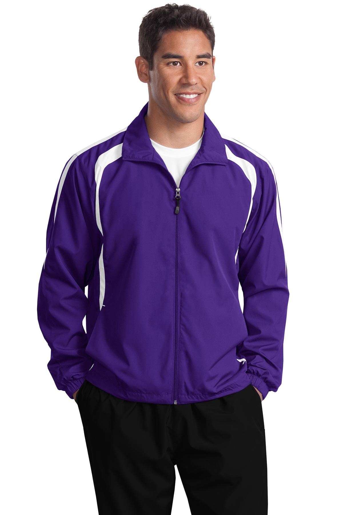 Sport-Tek Outerwear DISCONTINUED  Sport-Tek ®  Tall Colorblock Raglan Jacket. TJST60