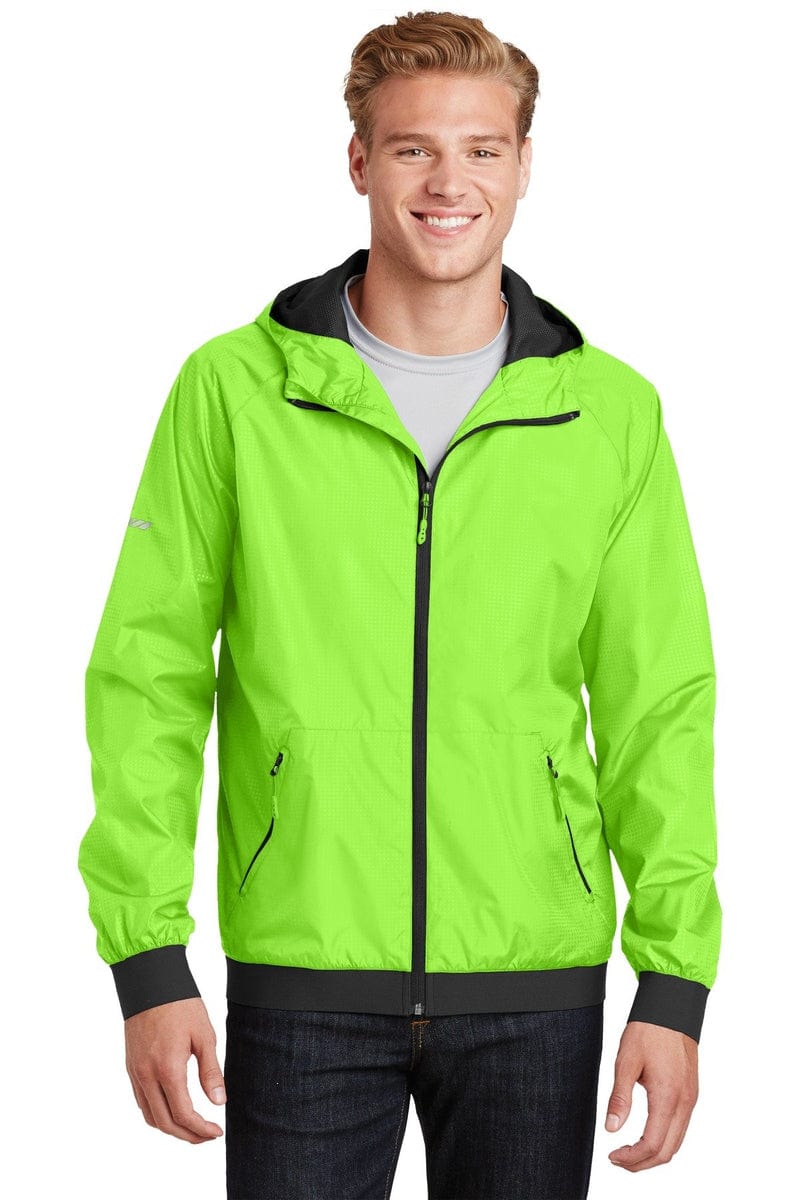 Sport-Tek Outerwear Sport-Tek JST53: Embossed Hooded Wind Jacket