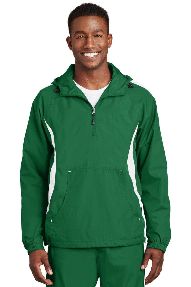 Sport Tek JST63 Colorblock Raglan Anorak Bulkthreads Bulkthreads