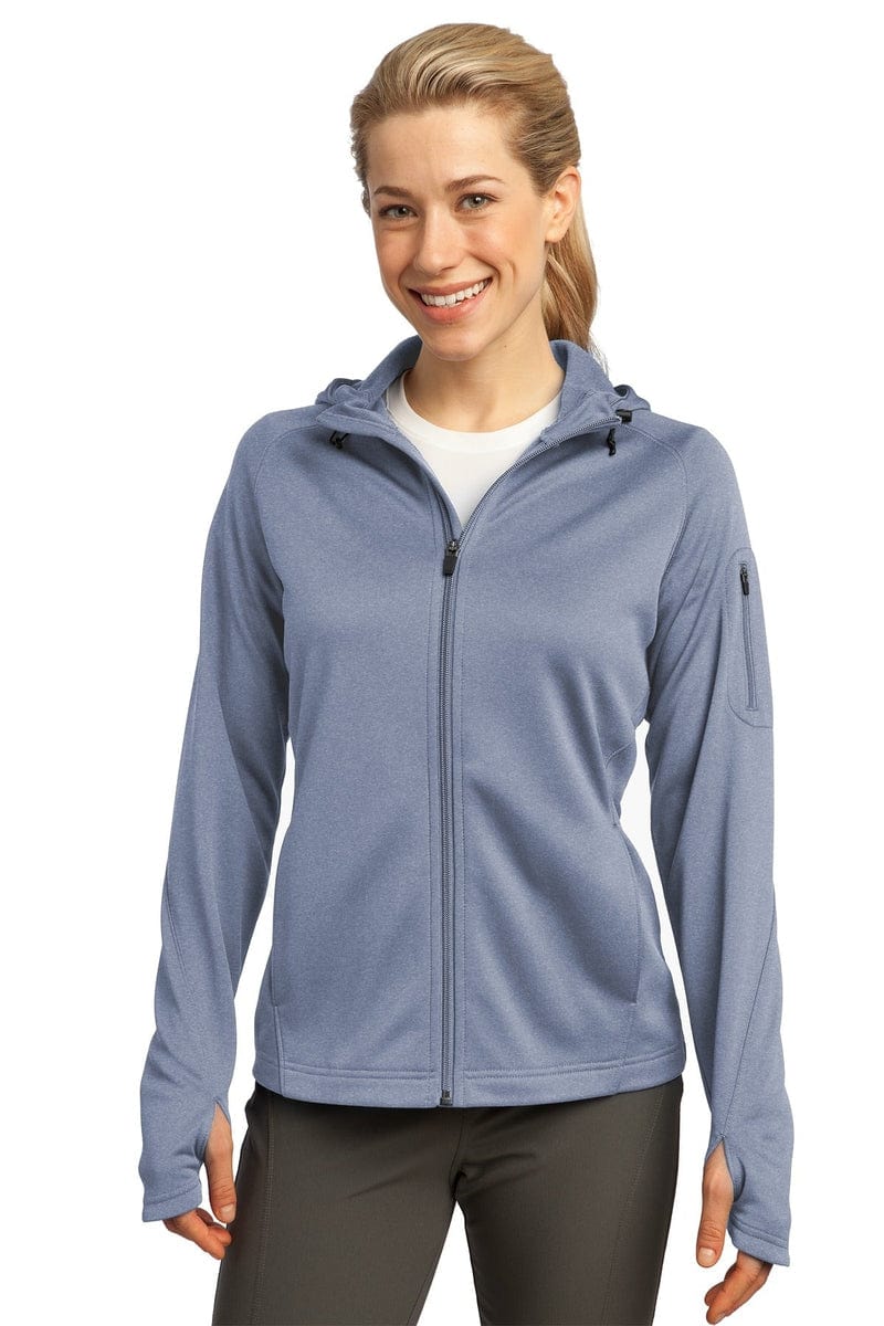 Sport-Tek Outerwear Sport-Tek L248:  Ladies Tech Fleece Full-Zip Hooded Jacket.