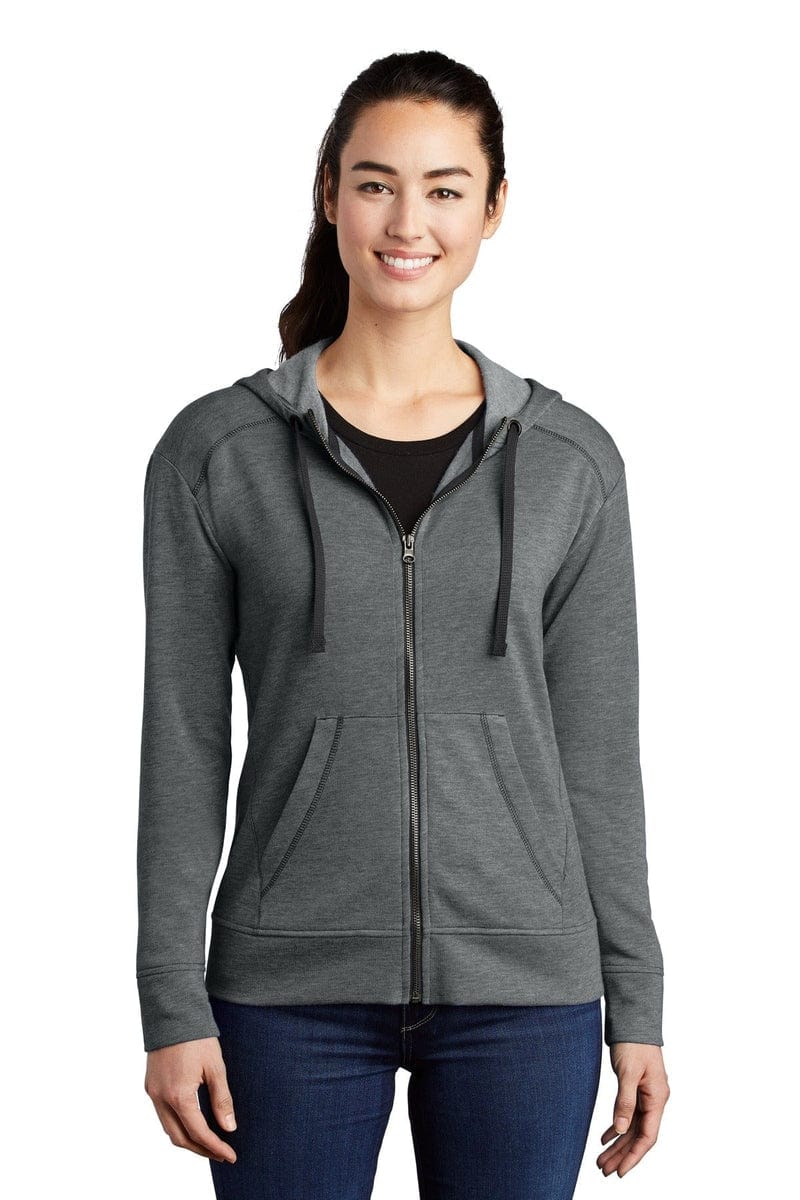 Sport-Tek Outerwear Sport-Tek LST293: Ladies PosiCharge Tri-Blend Wicking Fleece Full-Zip Hooded Jacket