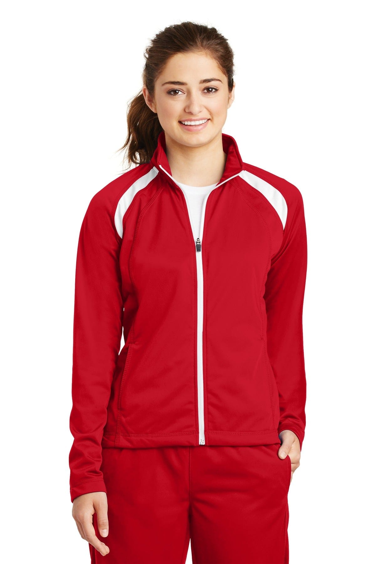 Sport-Tek Outerwear Sport-Tek LST90: Ladies Tricot Track Jacket