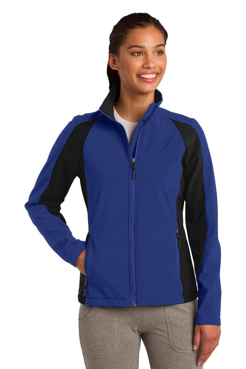 Sport-Tek Outerwear Sport-Tek LST970: Ladies Colorblock Soft Shell Jacket