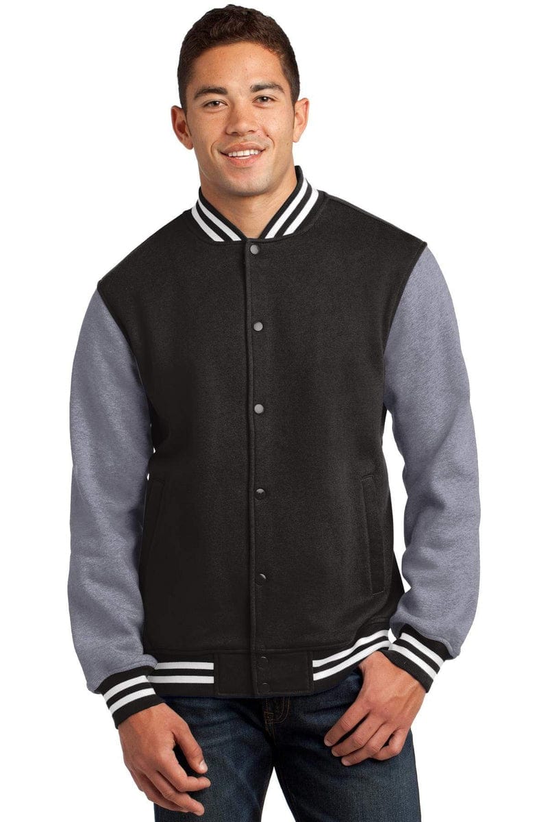 Sport-Tek Outerwear Sport-Tek ST270: Fleece Letterman Jacket