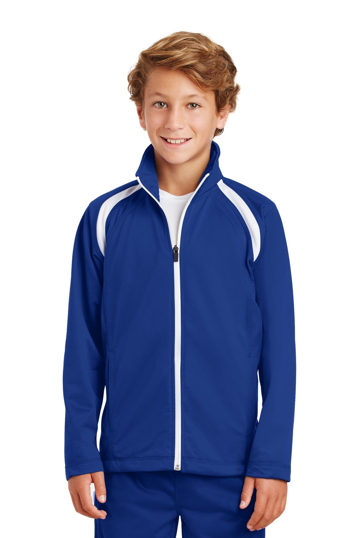 Sport-Tek Outerwear Sport-Tek ®  Youth Tricot Track Jacket. YST90
