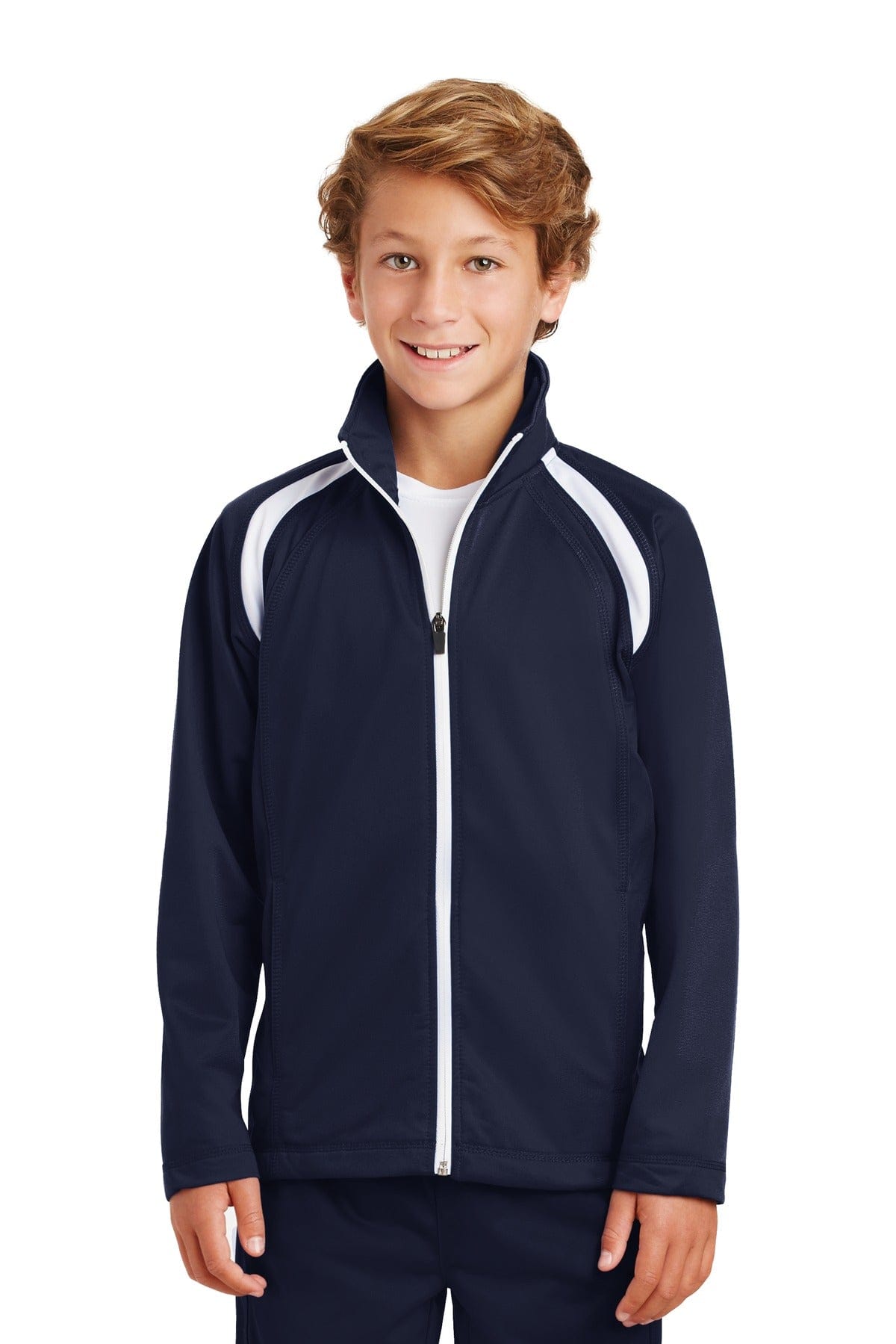 Sport-Tek Outerwear Sport-Tek ®  Youth Tricot Track Jacket. YST90