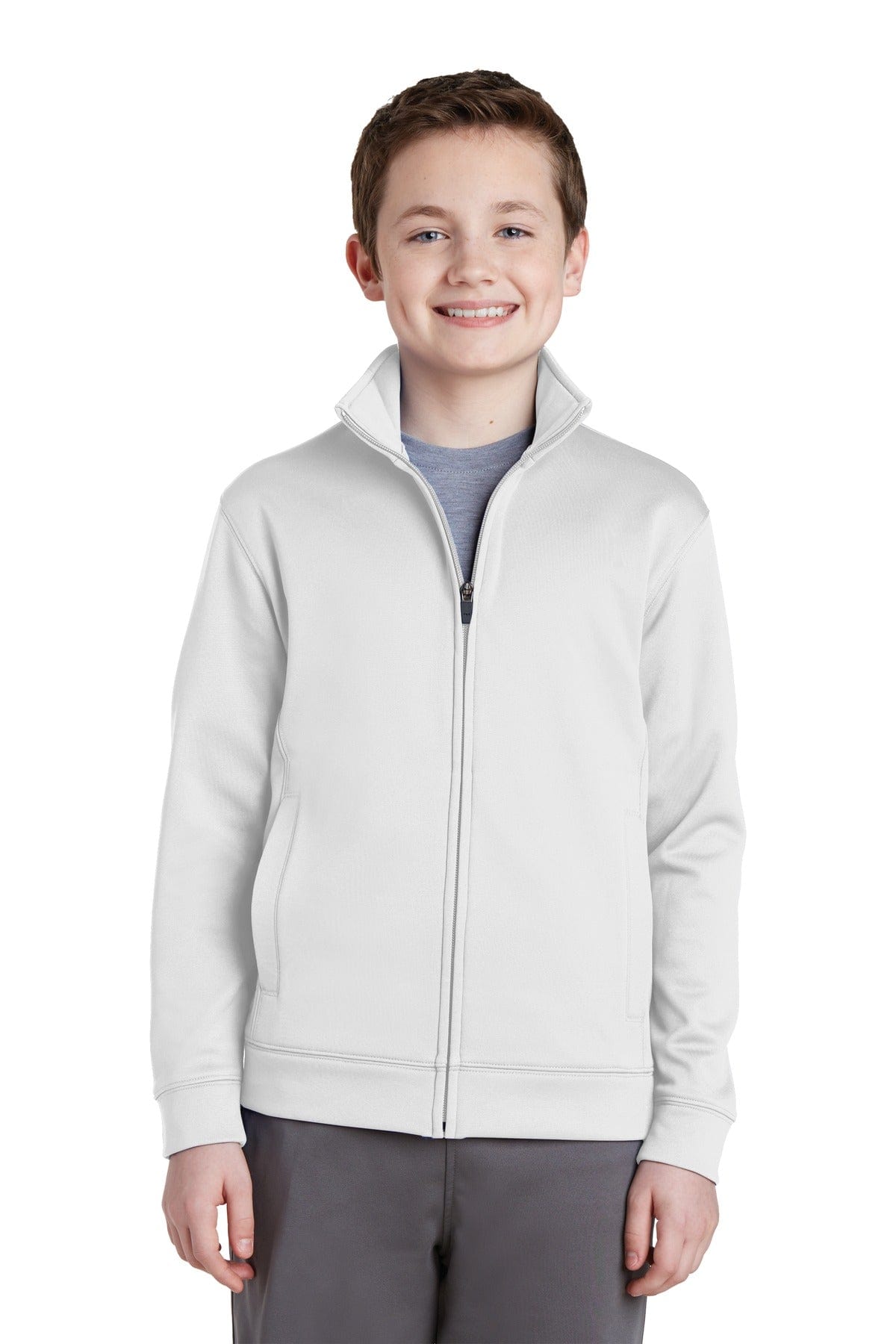 Sport-Tek Outerwear Sport-Tek YST241: Youth Sport-Wick Fleece Full-Zip Jacket