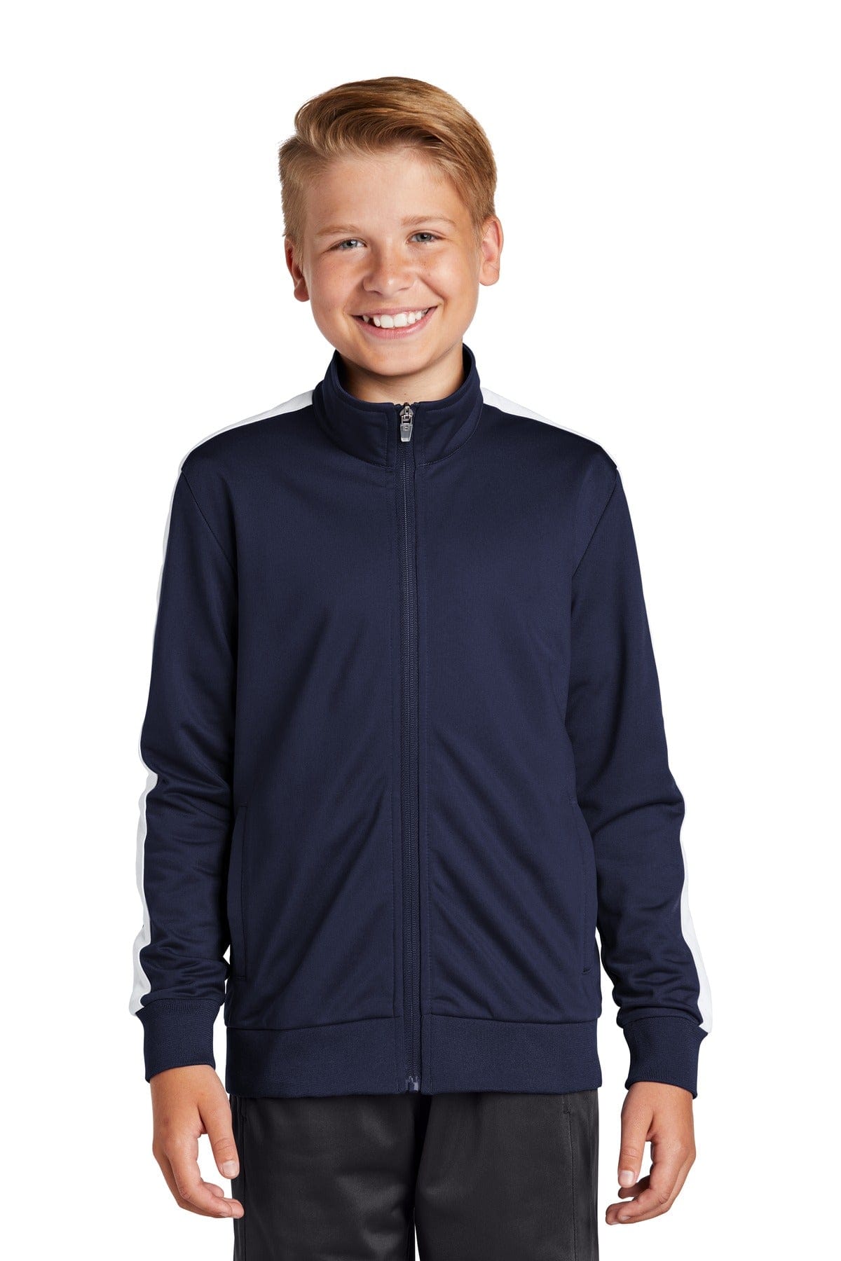 Sport-Tek Outerwear Sport-Tek YST94 Youth Tricot Track Jacket
