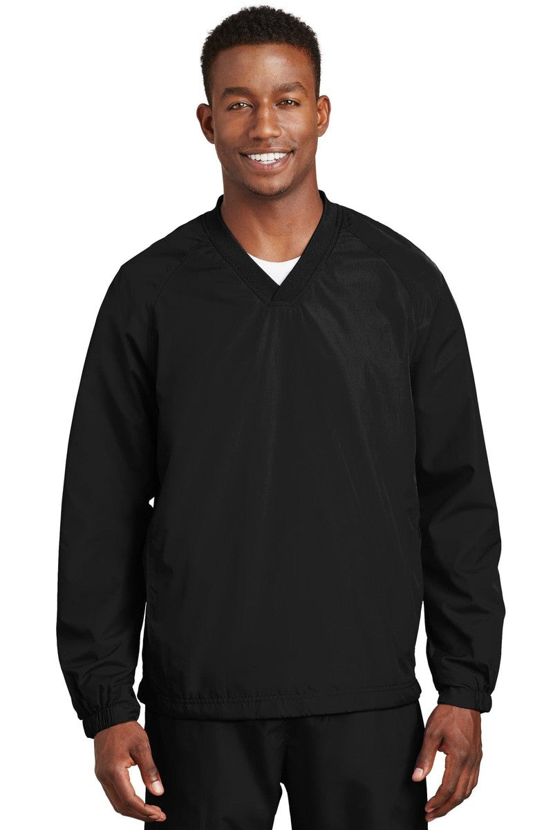Sport-Tek Outerwear XS / Black Sport-Tek JST72: V-Neck Raglan Wind Shirt