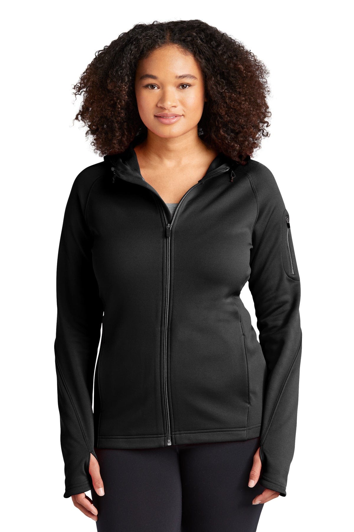 Sport-Tek Outerwear XS / Black Sport-Tek L248: Ladies Tech Fleece Full-Zip Hooded Jacket