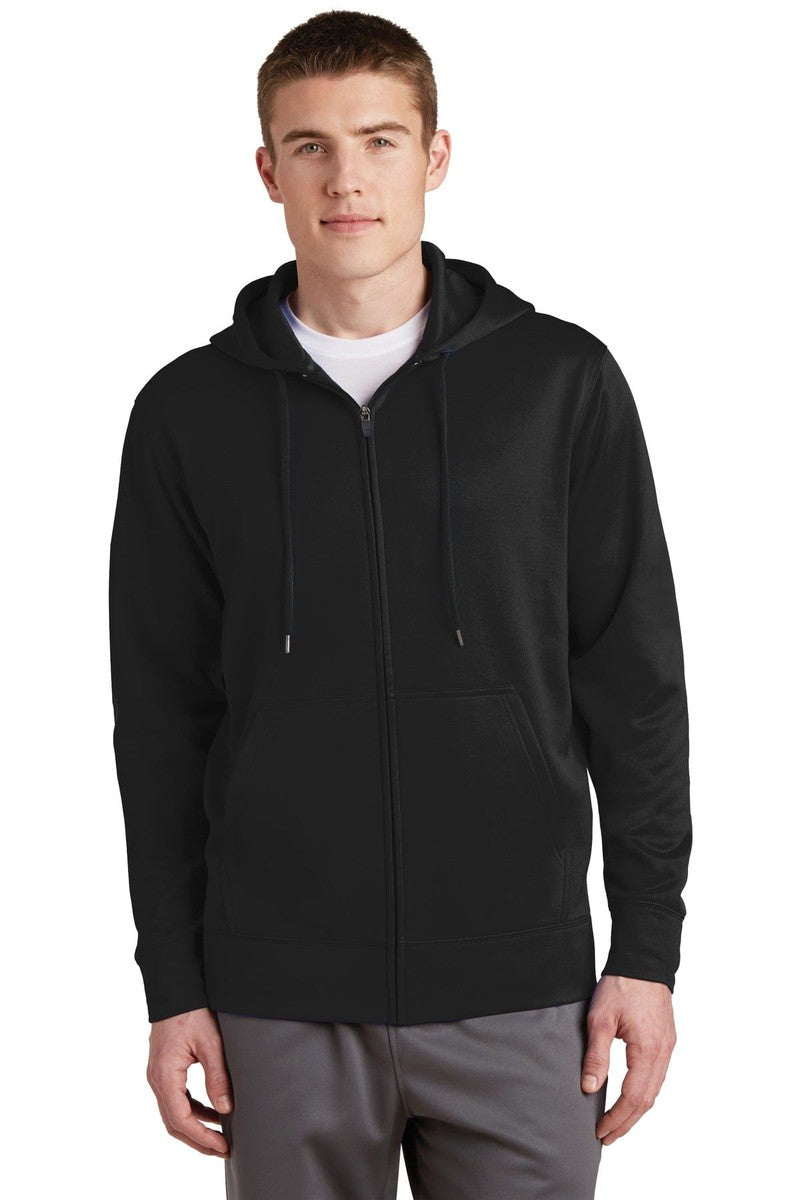 Sport-Tek Outerwear XS / Black Sport-Tek ST238: Sport-Wick Fleece Full-Zip Hooded Jacket