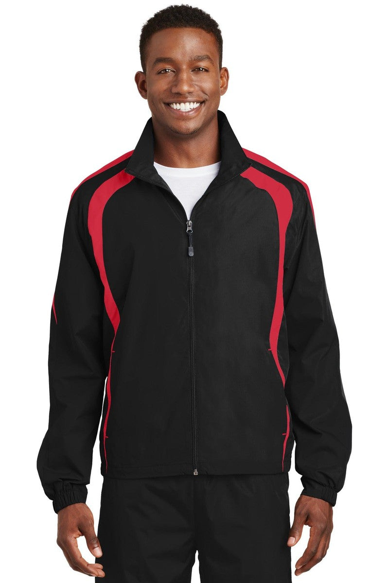 Sport-Tek Outerwear XS / Black/ True Red Sport-Tek JST60: Colorblock Raglan Jacket