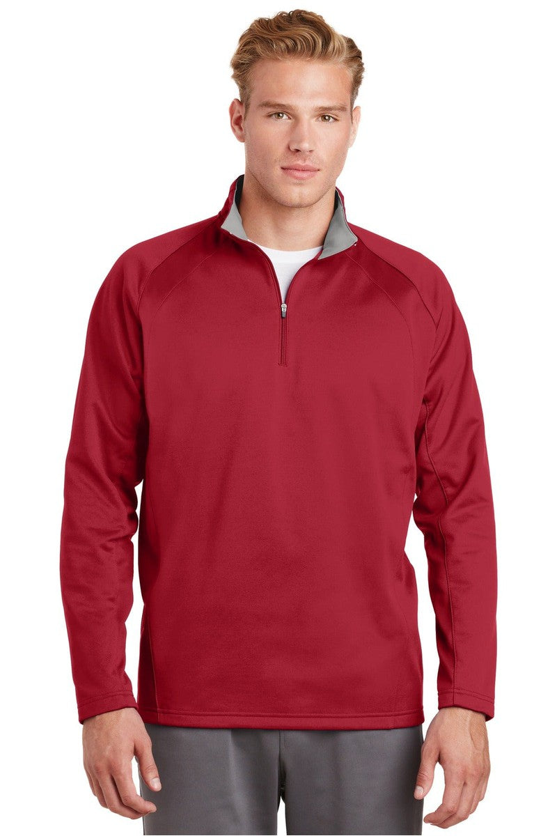 Sport-Tek Outerwear XS / Deep Red/ Silver Sport-Tek F243: Sport-Wick Fleece 1/4-Zip Pullover