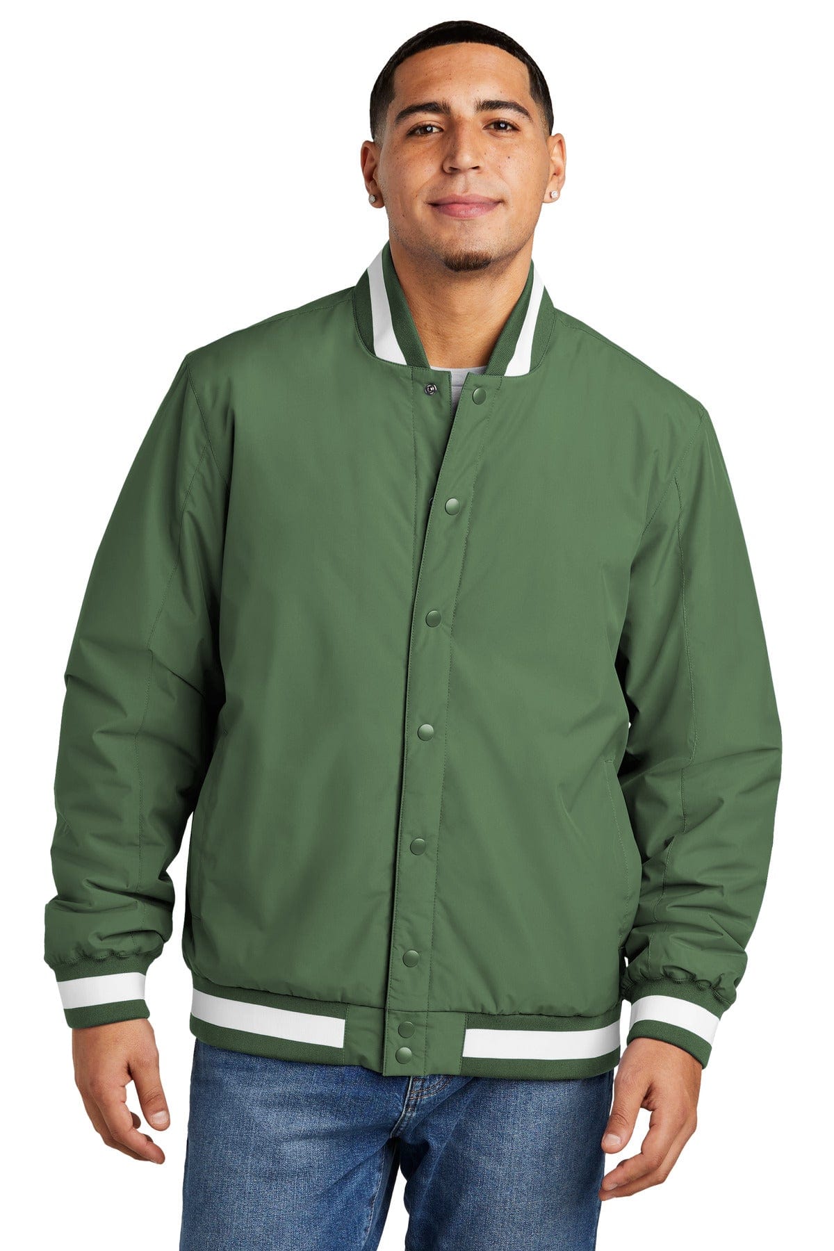 Sport-Tek Outerwear 2XL / Forest Green Sport-Tek JST58: Insulated Varsity Jacket