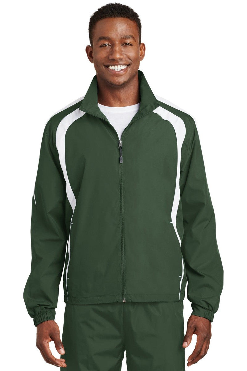 Sport-Tek Outerwear XS / Forest Green/ White Sport-Tek JST60: Colorblock Raglan Jacket