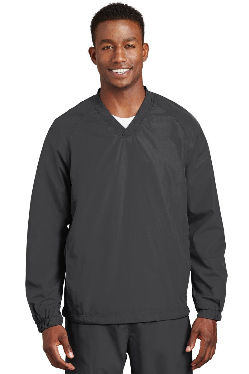 Sport-Tek Outerwear XS / Graphite Sport-Tek JST72: V-Neck Raglan Wind Shirt