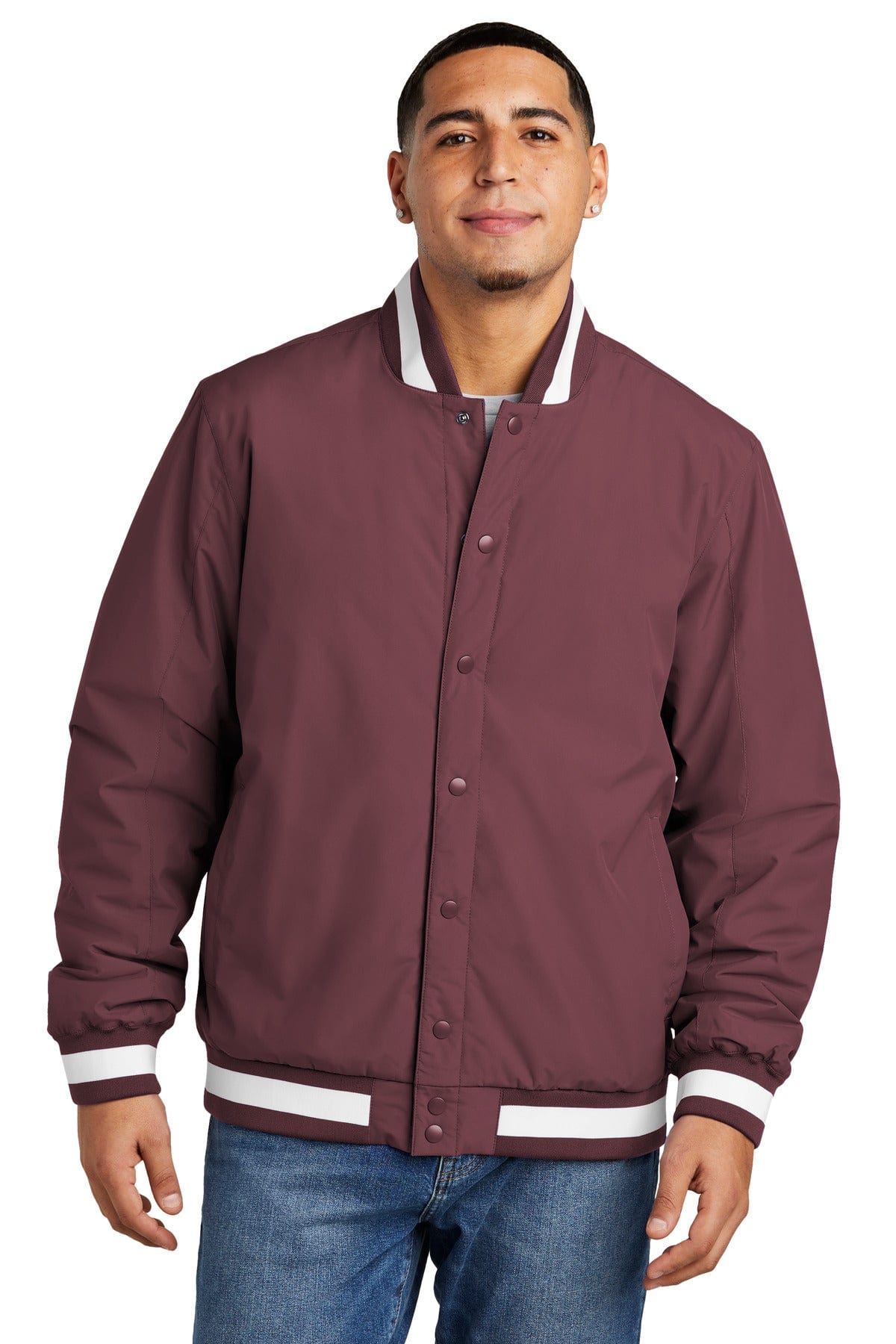 Sport-Tek Outerwear 2XL / Maroon Sport-Tek JST58: Insulated Varsity Jacket