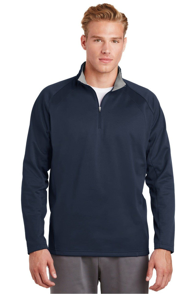 Sport-Tek Outerwear XS / Navy/ Silver Sport-Tek F243: Sport-Wick Fleece 1/4-Zip Pullover
