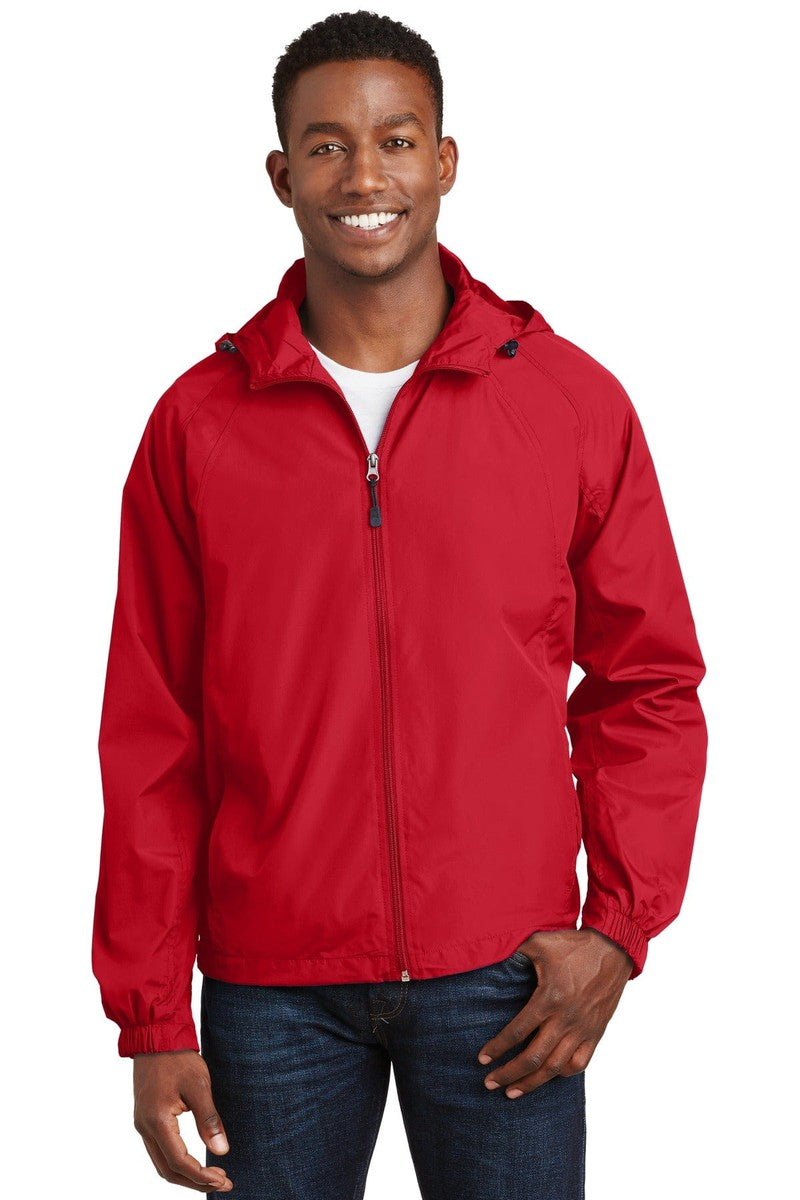 Sport-Tek Outerwear XS / True Red Sport-Tek JST73: Hooded Raglan Jacket