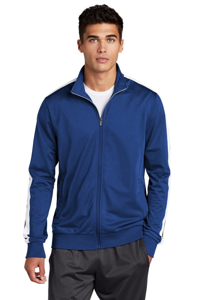 Sport-Tek Outerwear XS / True Royal/ White Sport-Tek JST94: Tricot Track Jacket