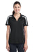 Sport-Tek Polos/Knits S / Black/Iron Grey/White DISCONTINUED  Sport-Tek ®  Ladies Tricolor Shoulder Micropique Sport-Wick ®  Polo. LST658