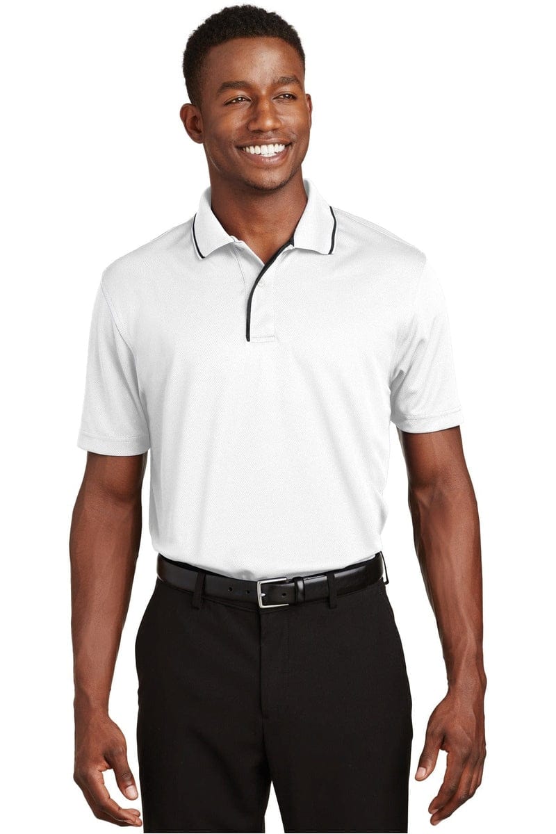 Sport-Tek Polos/Knits Sport-Tek K467: Dri-Mesh Polo with Tipped Collar and Piping