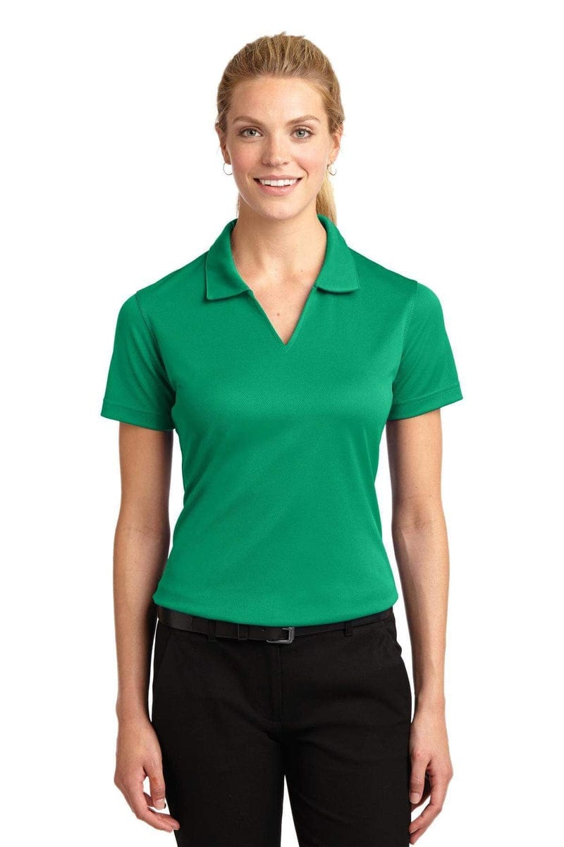 Sport-Tek Polos/Knits Sport-Tek ®  Ladies Dri-Mesh ®  V-Neck Polo.  L469, Basic Colors