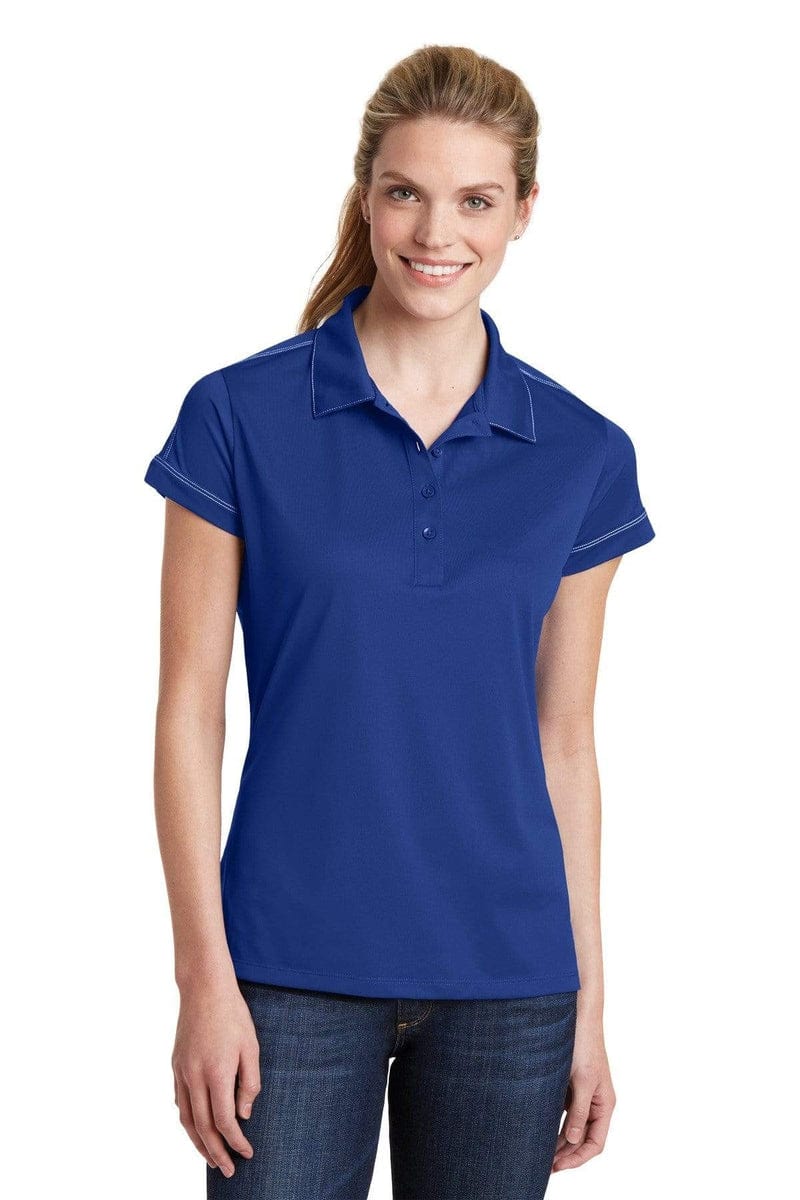 Sport-Tek Polos/Knits Sport-Tek LST 659: Ladies Contrast Stitch Micropique Sport-Wick Polo