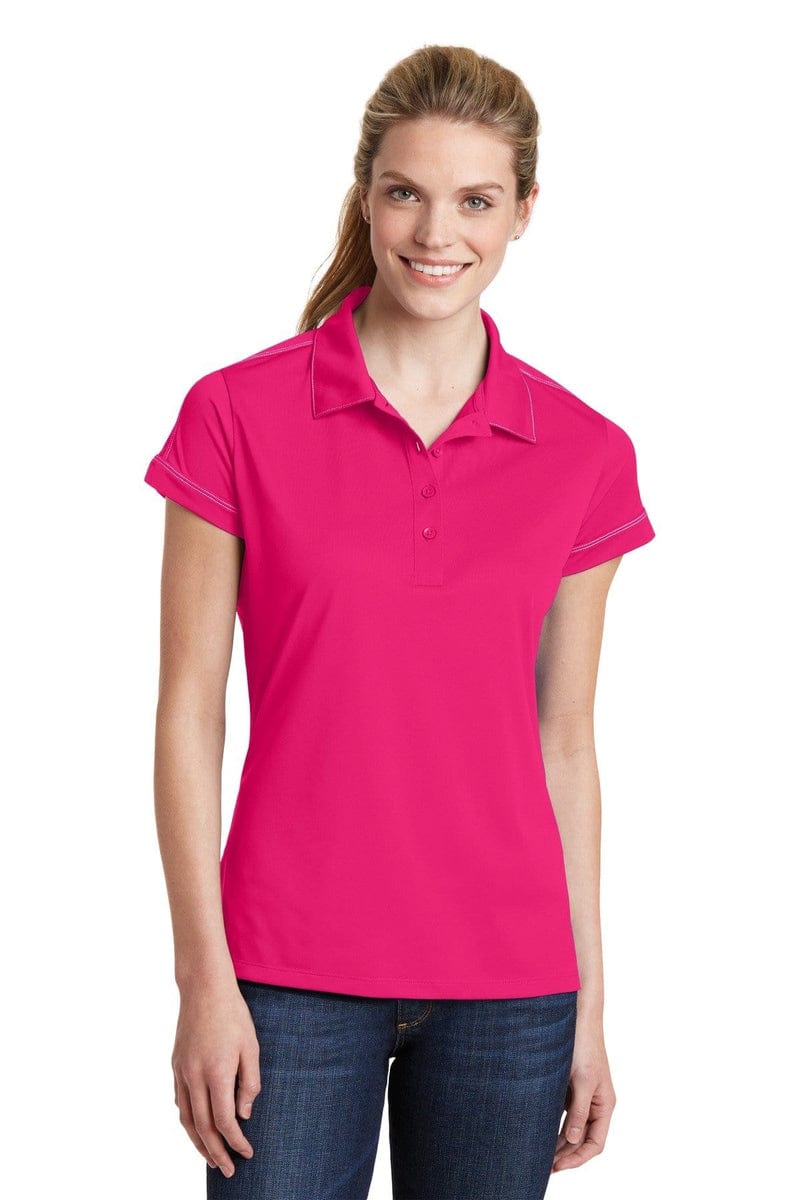 Sport-Tek Polos/Knits Sport-Tek LST 659: Ladies Contrast Stitch Micropique Sport-Wick Polo