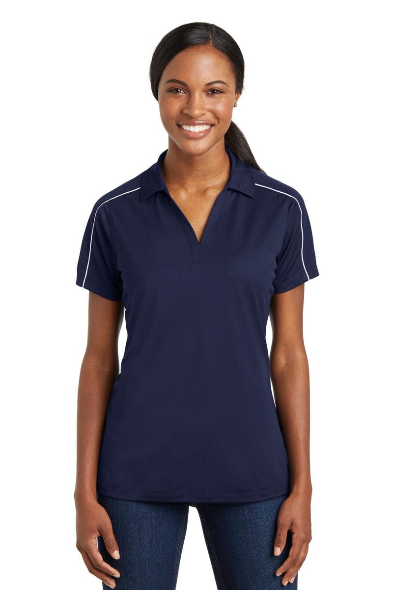 Sport-Tek Polos/Knits Sport-Tek LST653: Ladies Micropique Sport-Wick Piped Polo
