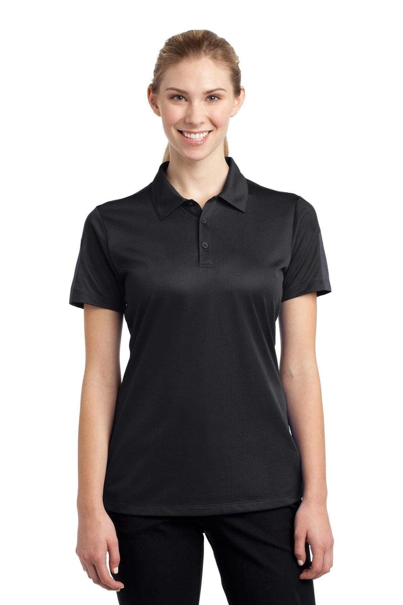 Sport-Tek Polos/Knits Sport-Tek LST695: Ladies PosiCharge Active Textured Colorblock Polo