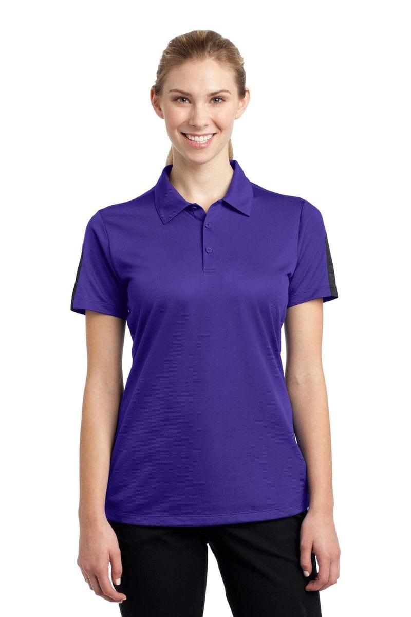 Sport-Tek Polos/Knits Sport-Tek LST695: Ladies PosiCharge Active Textured Colorblock Polo