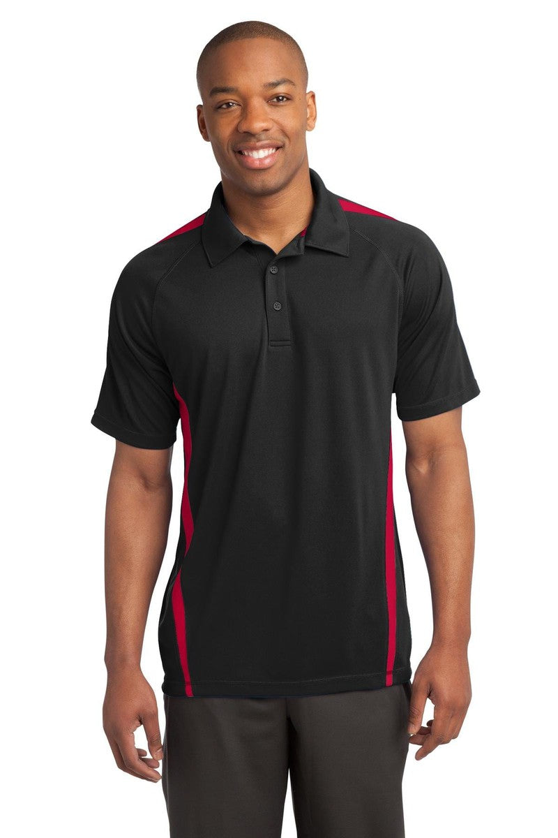 Sport-Tek Polos/Knits XS / Black/ Red Sport-Tek ST685: PosiCharge Micro-Mesh Colorblock Polo