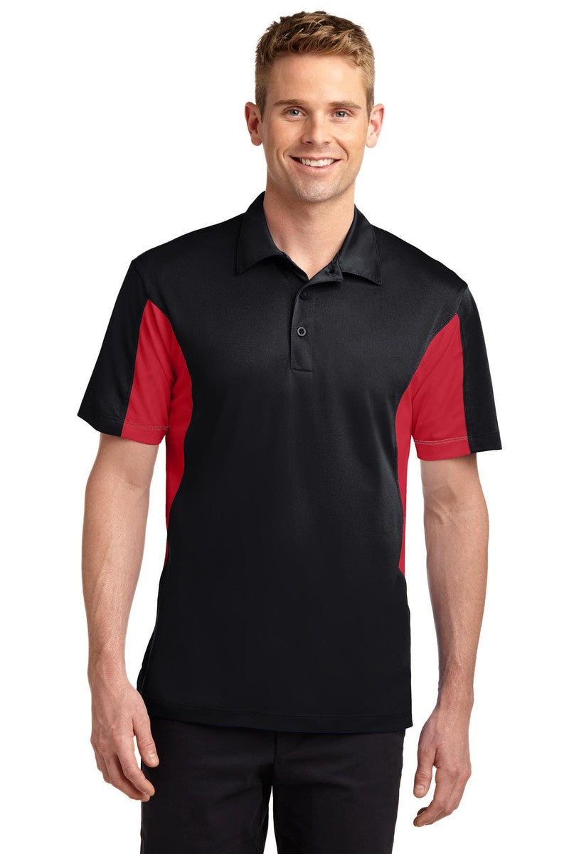 Sport-Tek Polos/Knits XS / Black/ True Red Sport-Tek ST655: Side Blocked Micropique Sport-Wick Polo