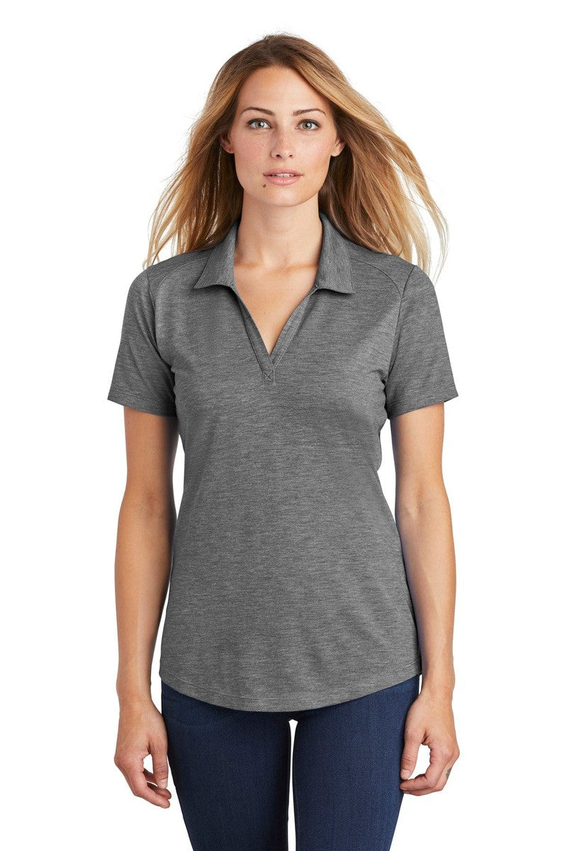 Sport-Tek Polos/Knits XS / Dark Grey Heather Sport-Tek LST405: Ladies PosiCharge Tri-Blend Wicking Polo