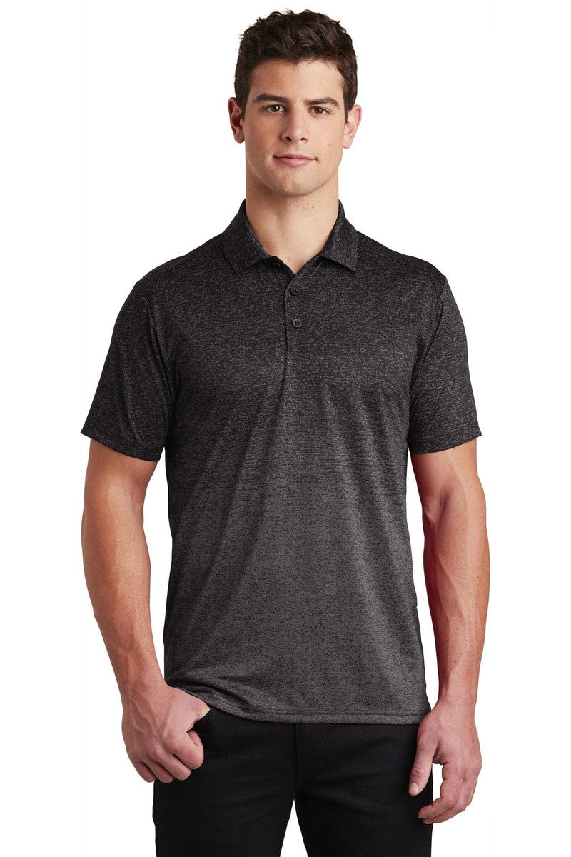 Sport-Tek Polos/Knits XS / Iron Grey/ Black Sport-Tek ST671: Ombre Heather Polo
