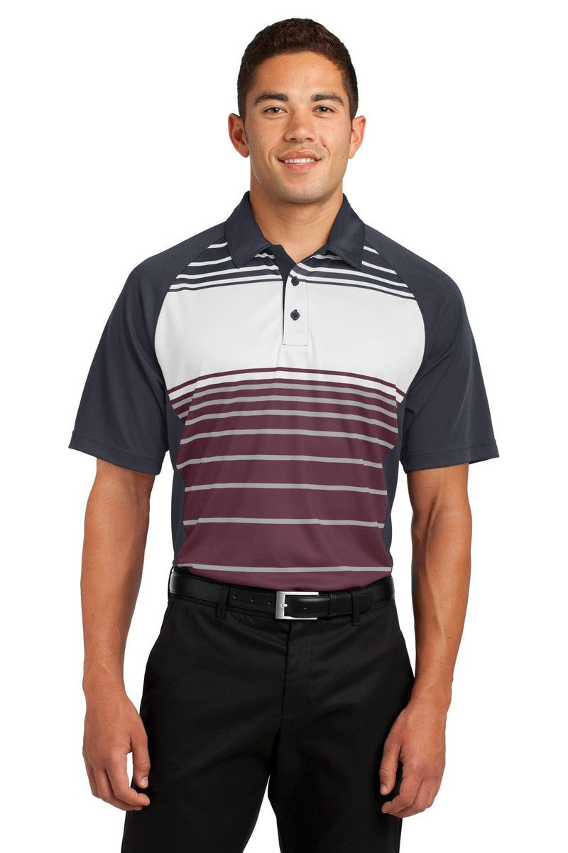 Sport-Tek Polos/Knits XS / Maroon Sport-Tek ST600: Dry Zone Sublimated Stripe Polo